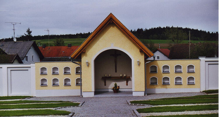 Der Friedhof und die Leichenhäuser