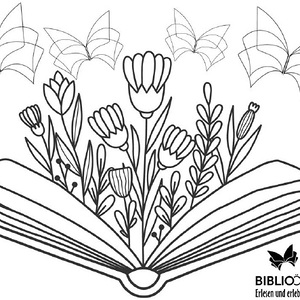 Buch mit Blumen